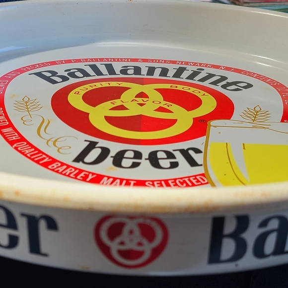 Vintage Ballantine Beer Metal Serving Tray - Picture 3 of 10
